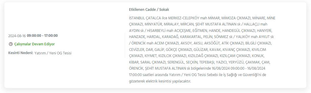 İstanbullular dikkat! Bugün bu ilçelerde elektrikler kesilecek 17